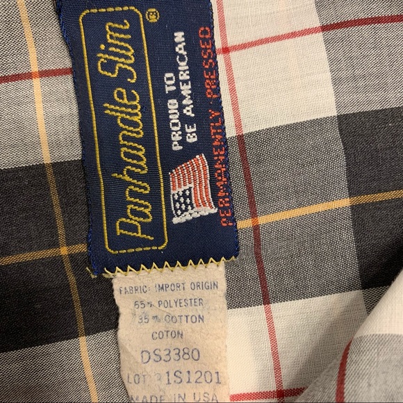 Panhandle Slim Plaid Permanent Press Pearl Snap Western Shirt Men’s 18 USA - Picture 7 of 11